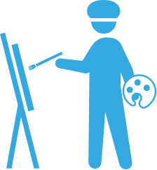 画家のピクトグラム